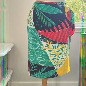 Carlisle silk wrap skirt